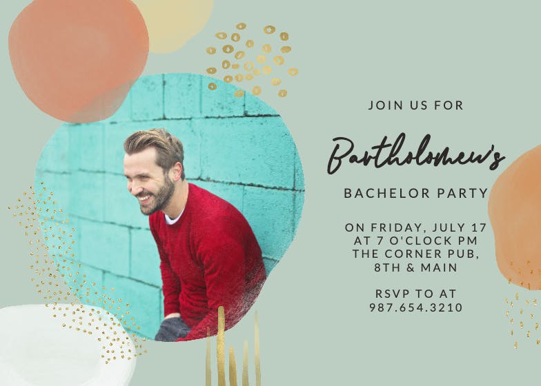 Oh so boho - bachelor party invitation